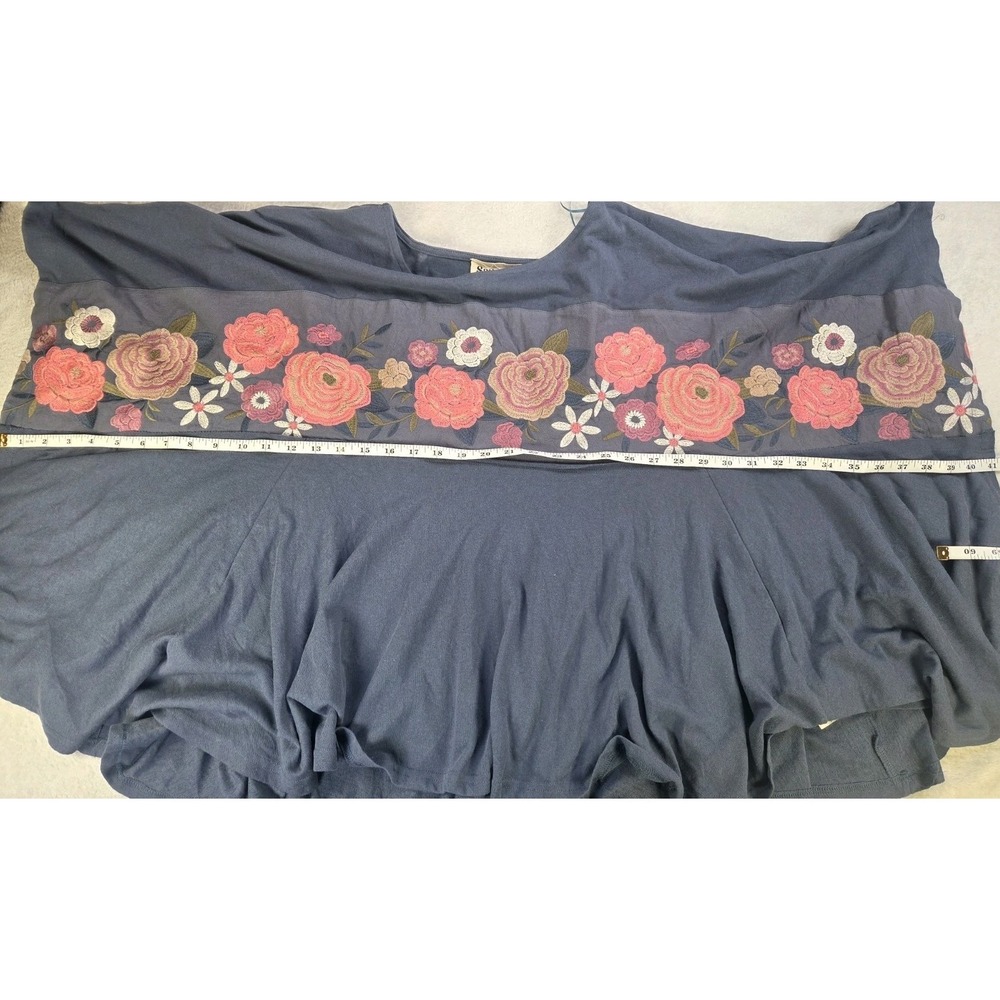 Savanna Jane Boho Embroidered Tunic Top 1X/2X Cottagecore Festival - Picture 6 of 9